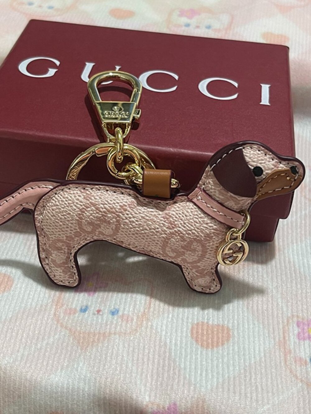 Gucci Pink Dog Keychain
